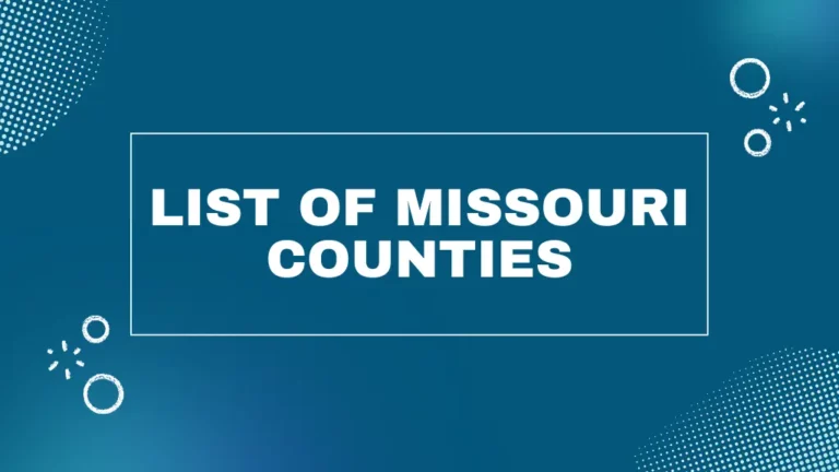 List of Missouri Counties
