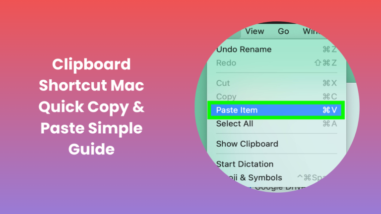 Clipboard Shortcut Mac Easy Copy & Paste Complete Guide