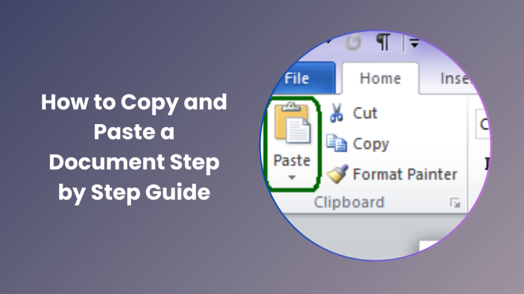 How to Copy and Paste a Document