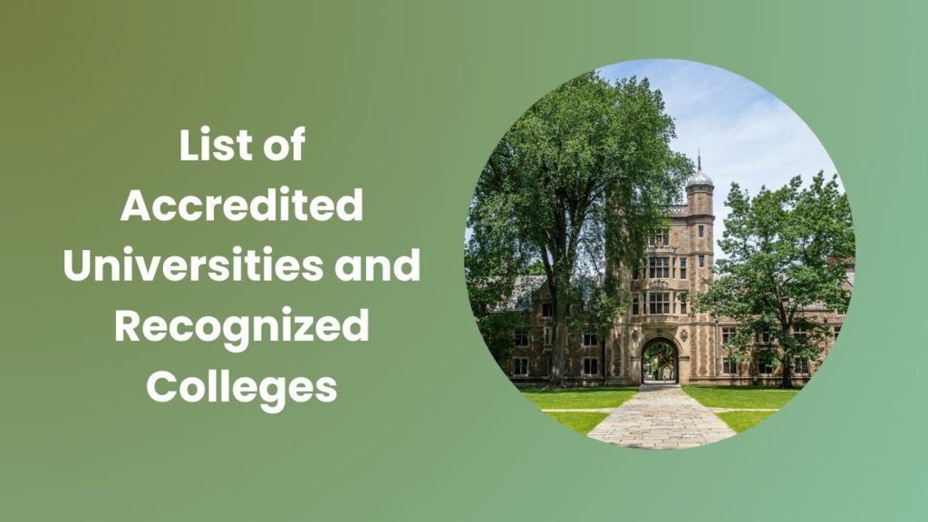 List of Accredited Universities