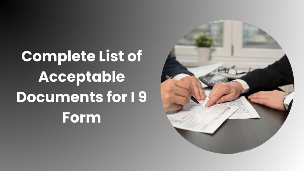 list of acceptable documents