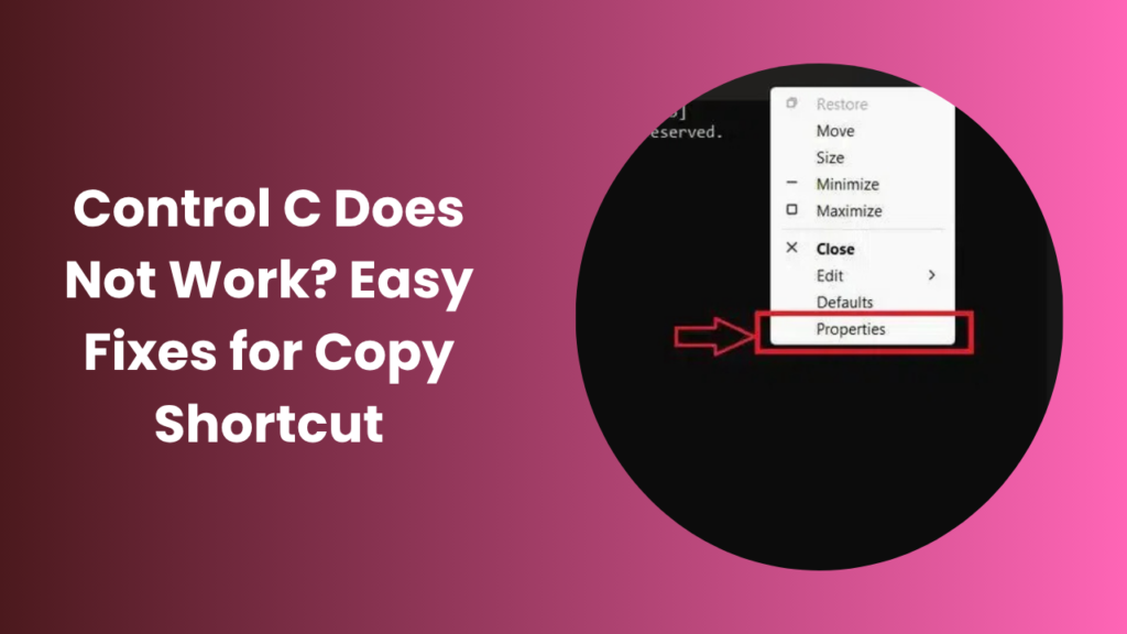 Control C Does Not Work? Easy Fixes for Copy Shortcut