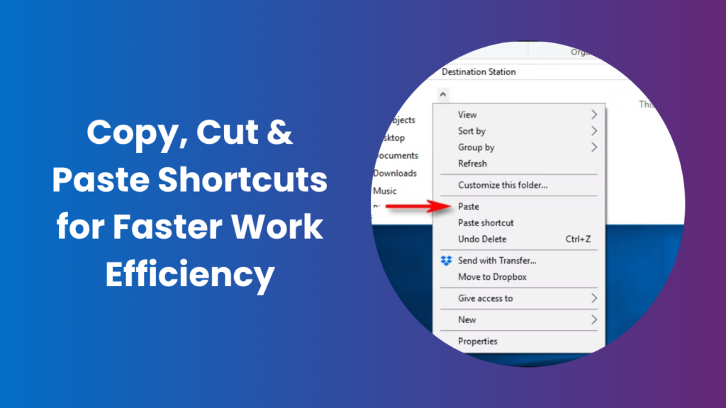 Copy, Cut & Paste Shortcuts Time Saving Keyboard Tips
