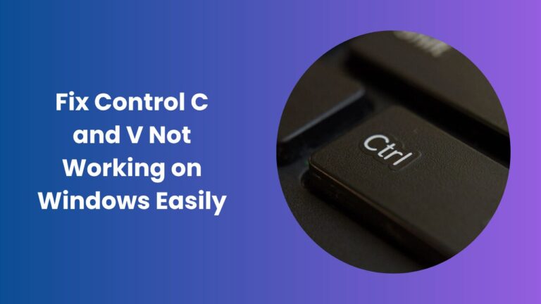 Control C and V Not Working Easy Fix for Windows Users